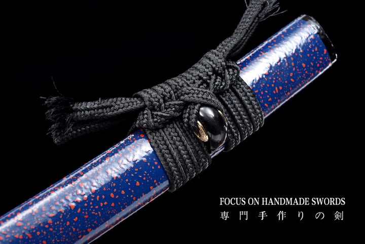 Color Treated Wakizashi Blue