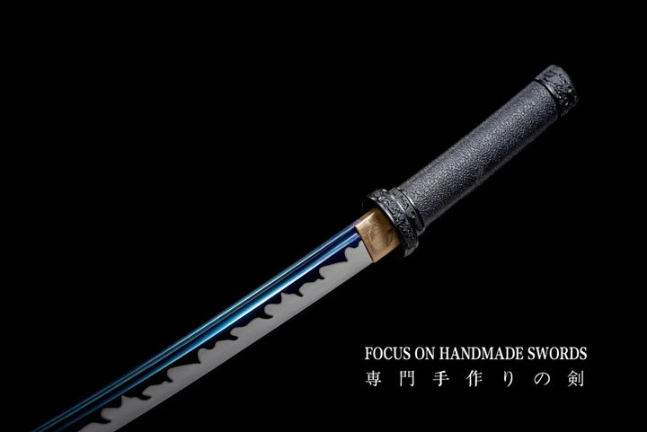 Wakizashi Black Leather Scabbard