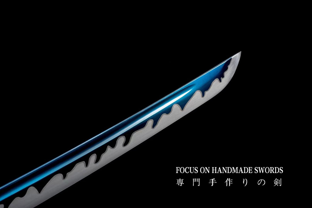 Wakizashi Black Leather Scabbard